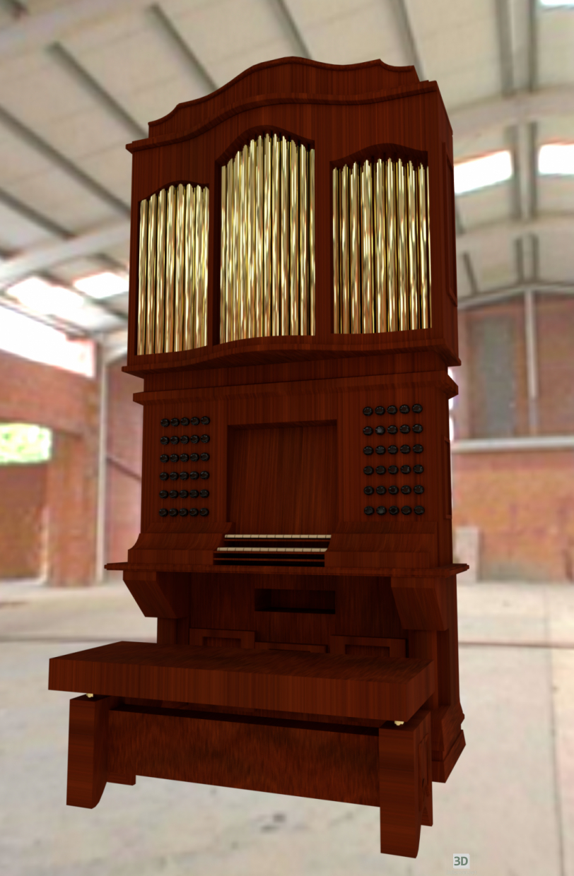 3d A small organ organ model buy - render