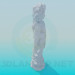 modello 3D Statua della Vergine - anteprima