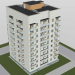 modello 3D di Edificio a nove piani Chelyabinsk 60 anni di ottobre comprare - rendering