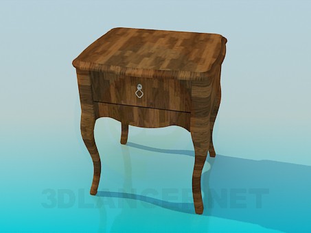 3d model Table with storage - preview