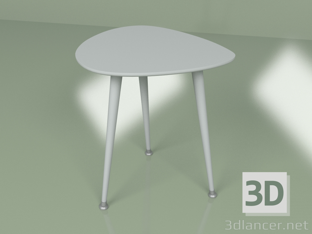 3 डी मॉडल साइड टेबल ड्रॉप मोनोक्रोम (हल्का ग्रे) - पूर्वावलोकन