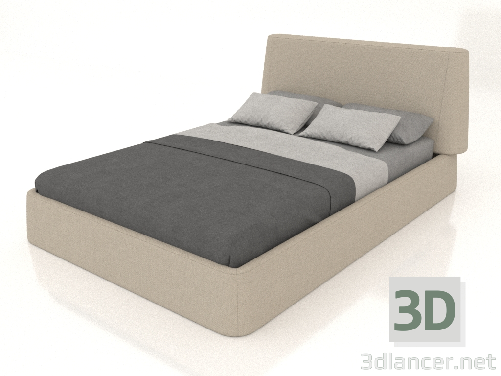 3d model Double bed Picea 1400 (beige) - preview