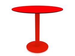 Table à manger sur pied colonne Ø80 (Rouge)