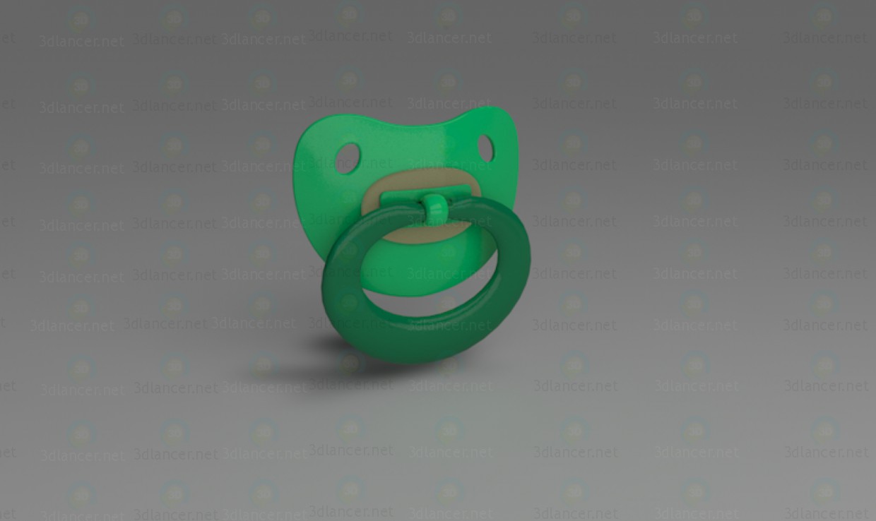 3D Modell Nuckel grün - Vorschau