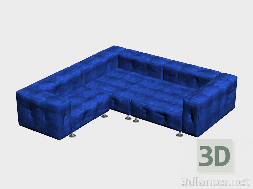3d model sofá de la esquina modular Don Corleone - vista previa