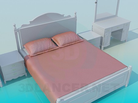 modello 3D Nella camera da letto - anteprima