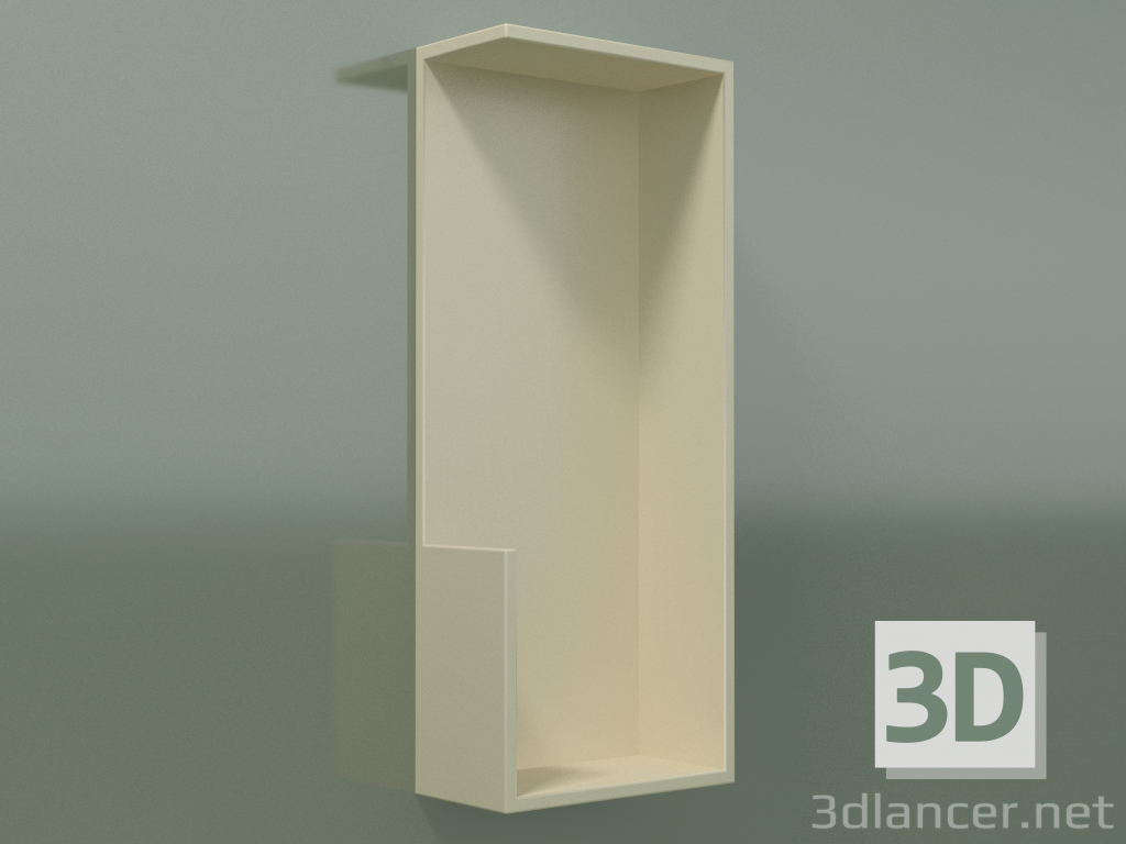 modello 3D Mensola verticale (90U19002, Bone C39, L 24, P 12, H 60 cm) - anteprima