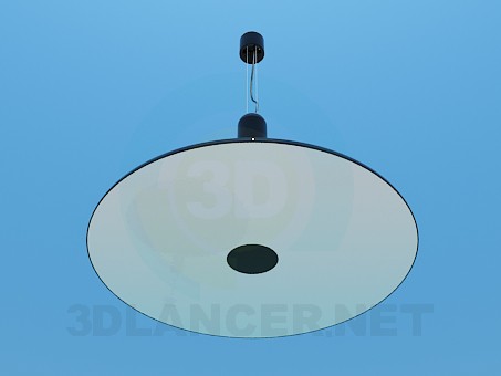 3d model Lámpara redonda y plana - vista previa