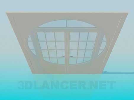 modello 3D Ampia doppia porta - anteprima