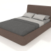 3d model Double bed Picea 1400 (brown) - preview