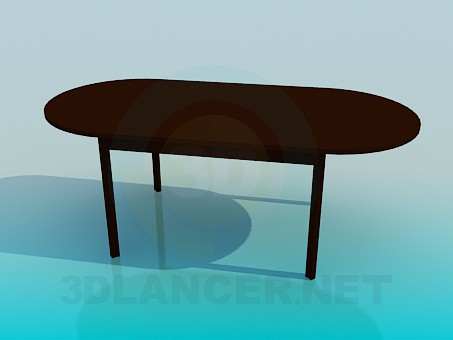 3D Modell Tisch ohne Ecken - Vorschau