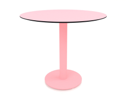 Table à manger sur pied colonne Ø80 (Rose)