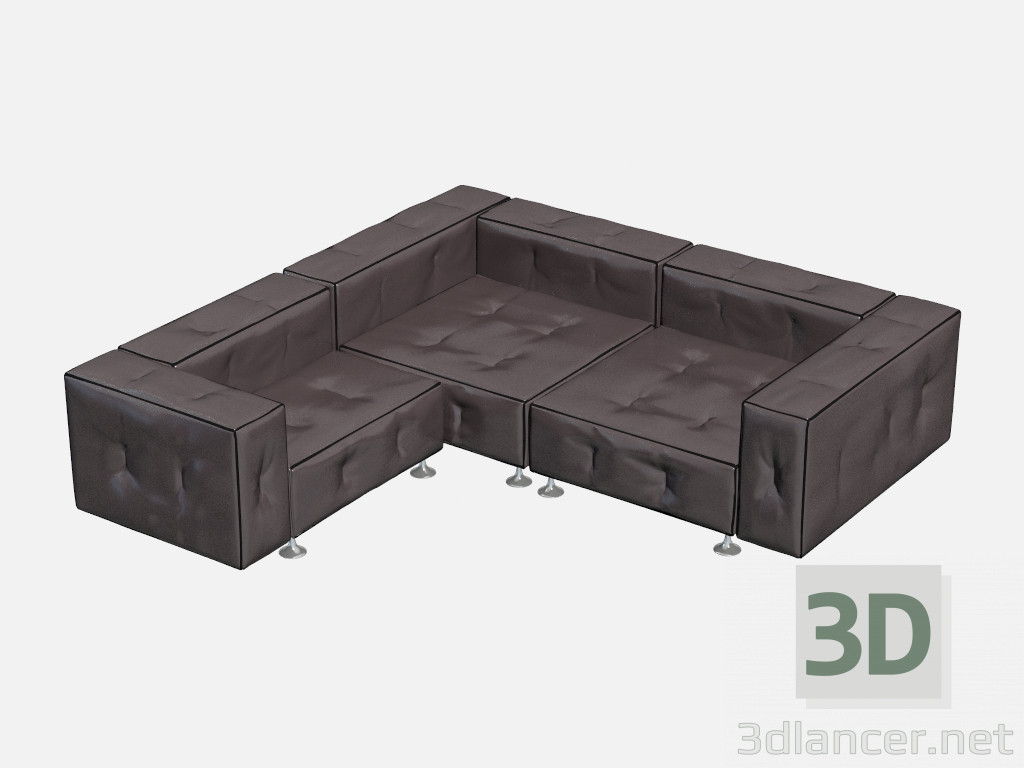3D modeli Modüler kanepe köşe Don Corleone Uli G136 - önizleme