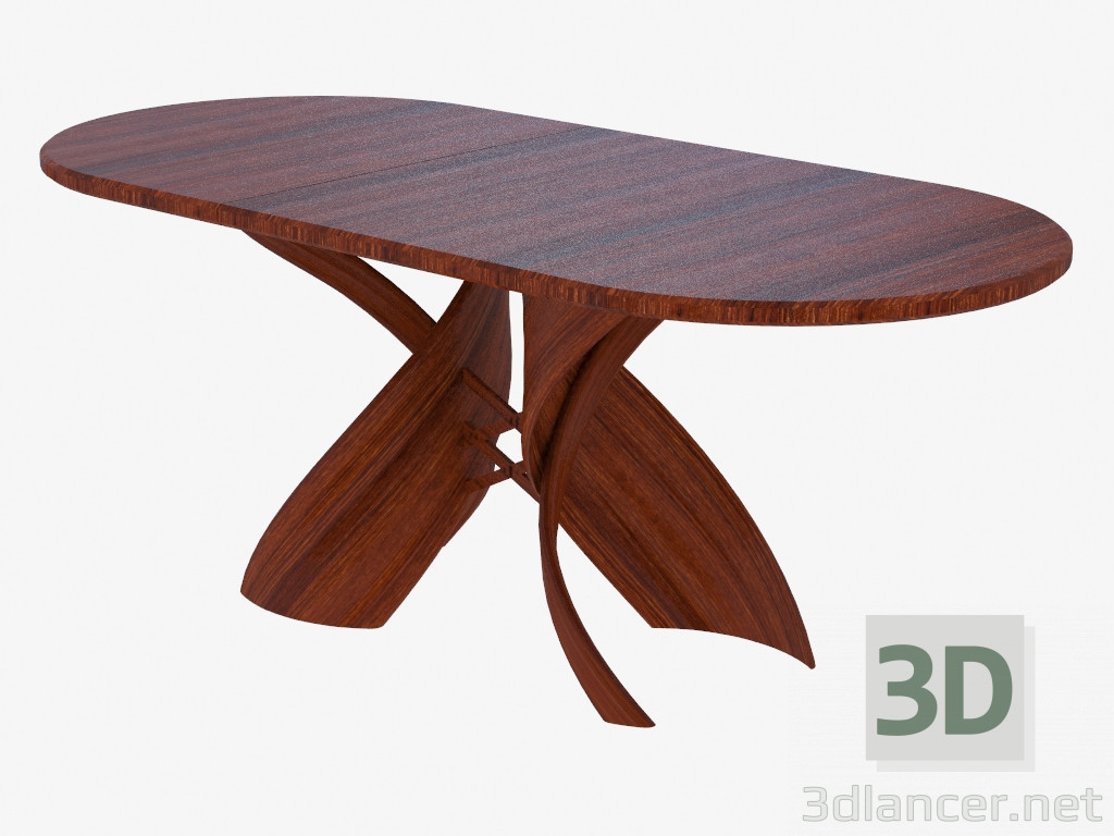 modello 3D Tavolo da pranzo scorrevole in stile Art Nouveau - anteprima