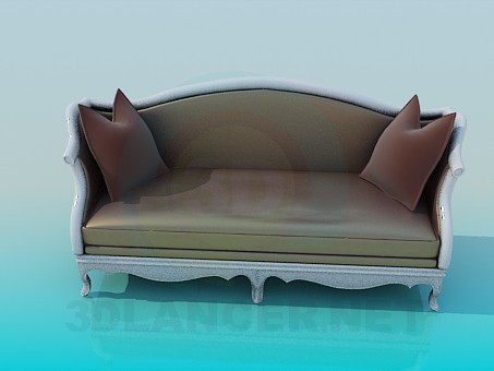 3D Modell Antikes Sofa - Vorschau