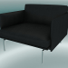 3D Modell Armchair Outline (Refine Black Leather, Poliertes Aluminium) - Vorschau