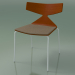 3D Modell Stapelbarer Stuhl 3710 (4 Metallbeine, mit Kissen, Orange, V12) - Vorschau