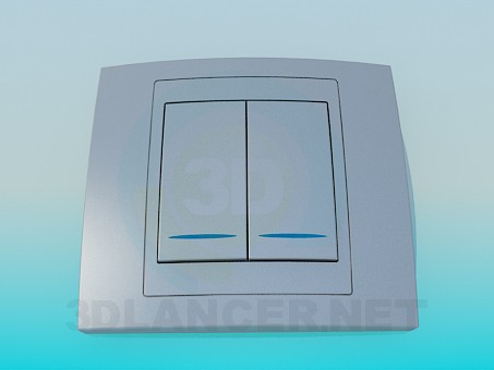 3d model Double light switch - preview