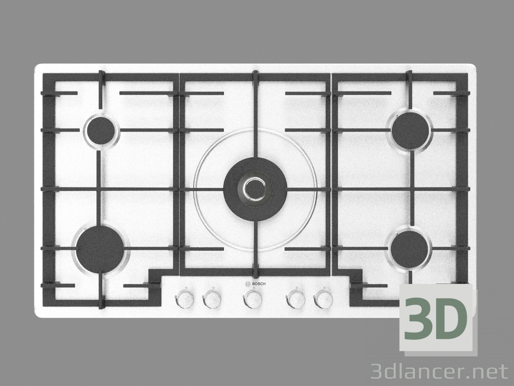 modèle 3D Cuisinière à gaz intégrée (table de cuisson) PCR915B91A - preview