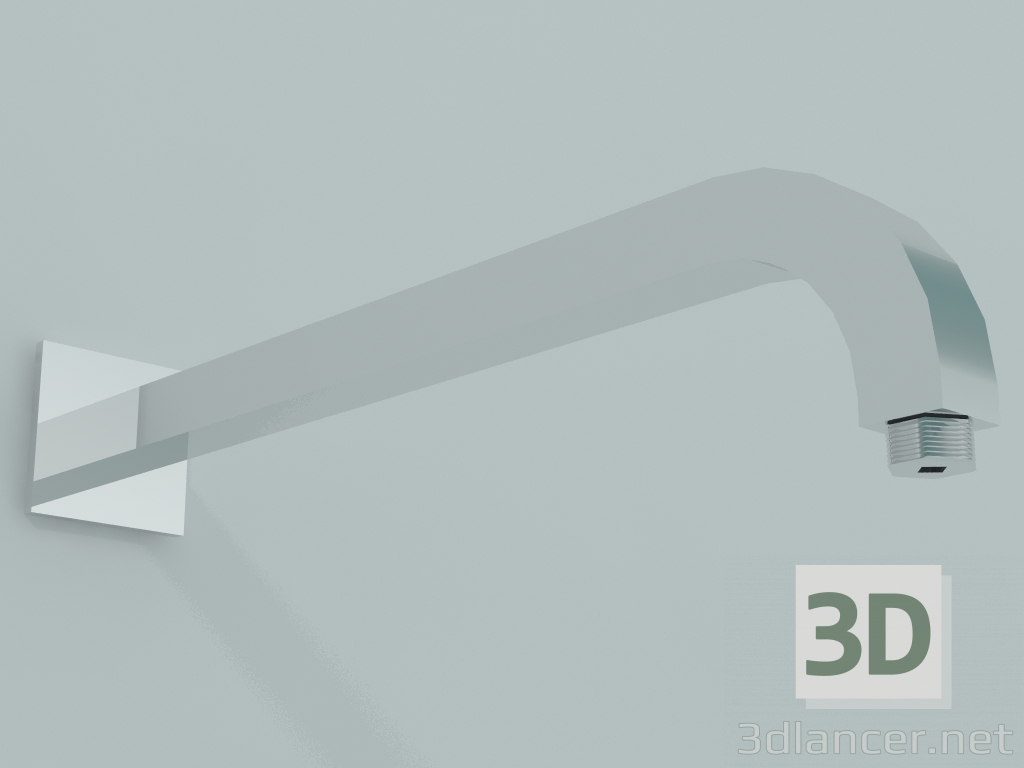 modello 3D Braccio doccia quadro piegato 22x22 mm, L 350 mm (BD003 A) - anteprima