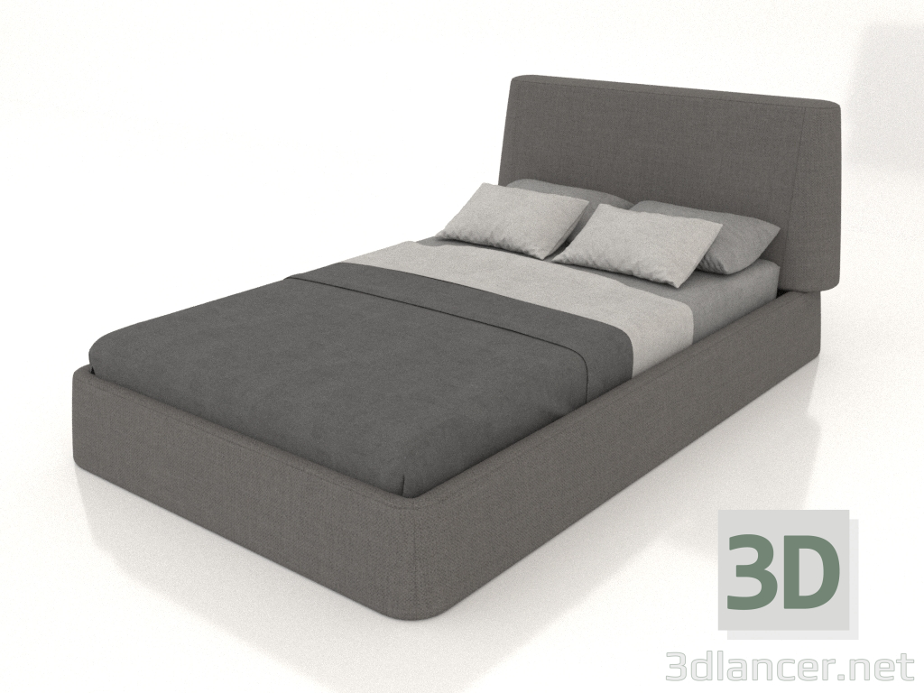 3 डी मॉडल डबल बेड पिसिया 1200 (ग्रे) - पूर्वावलोकन