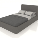 3d model Double bed Picea 1200 (gray) - preview