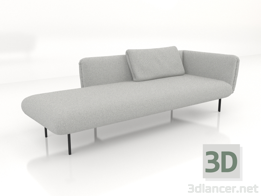 3d model Chaise longue 225 right (option 2) - preview