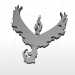 3D Modell Schlüsselbund Vogel - Vorschau