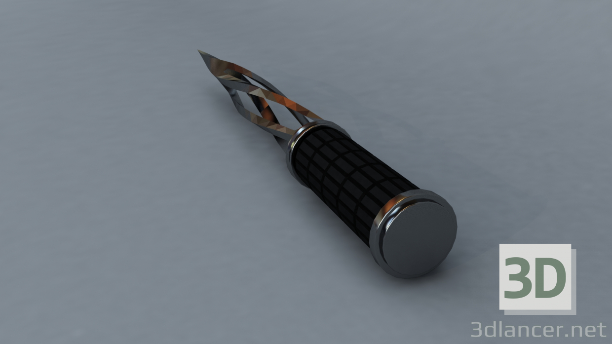 3 डी मॉडल मुड़ा हुआ चाकू - पूर्वावलोकन