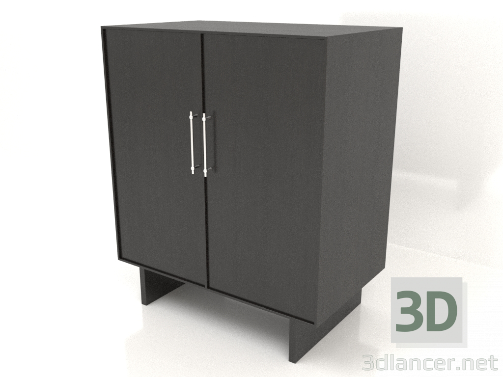 3D Modell Kleiderschrank B 02 (1000x600x1200, Holz schwarz) - Vorschau
