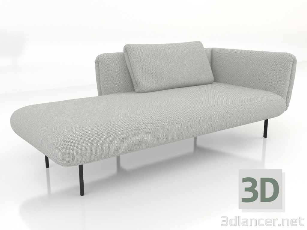 modello 3D Chaise longue 190 destra (opzione 2) - anteprima