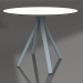 Modelo 3d Mesa de jantar redonda com perna de coluna Ø90 (azul cinza) - preview