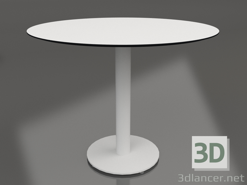 modèle 3D Table à manger sur pied colonne Ø90 (Gris) - preview