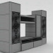 3d Комбинированный шкаф модель купить - ракурс