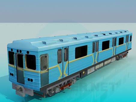 3 डी मॉडल मेट्रो कार - पूर्वावलोकन