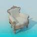 3d модель кресло в стиле барокко – превью