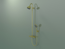Shower pipe with thermostat and 3jet overhead shower (34640950)