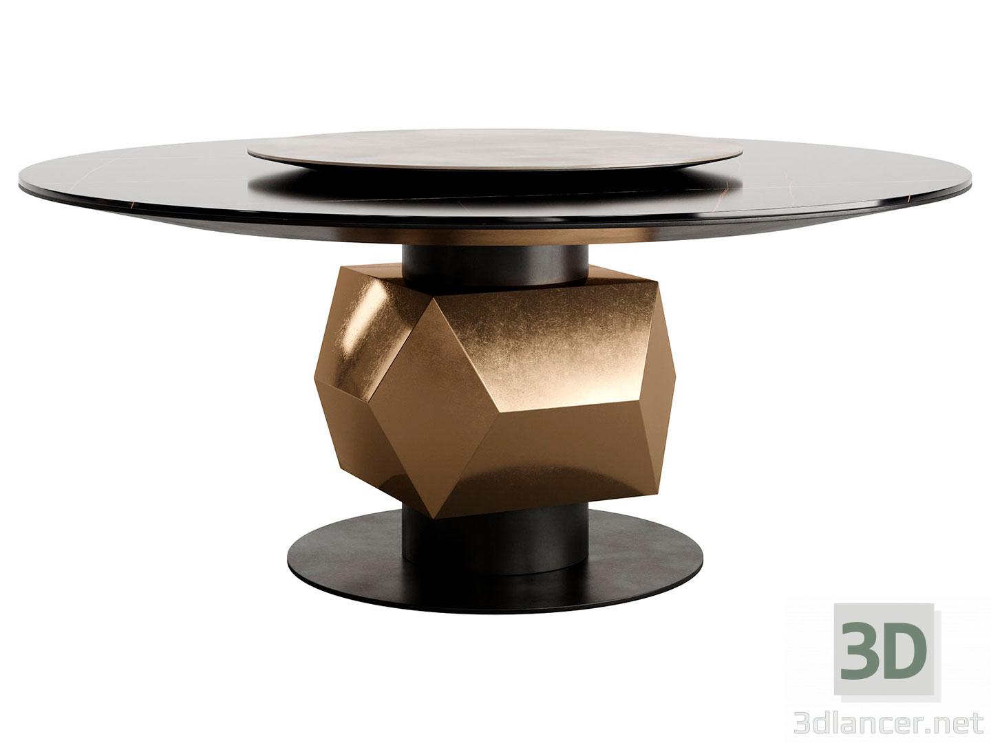 modèle 3D de TL-2920_Table à manger ronde par Tonino Lamborghini acheter - rendu