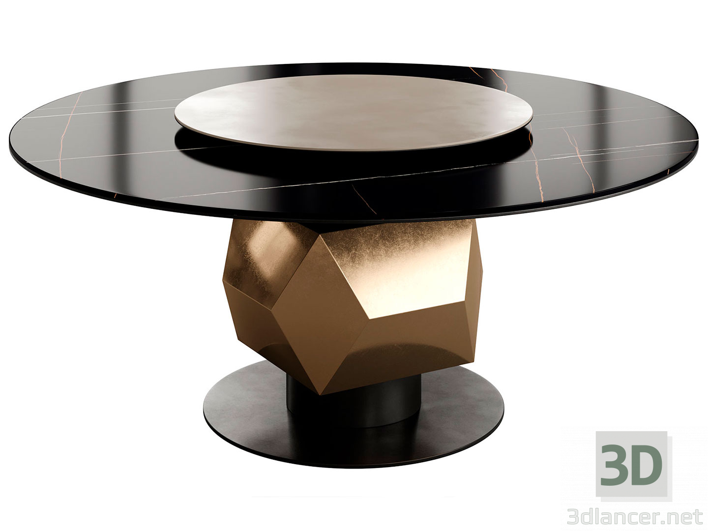 modèle 3D de TL-2920_Table à manger ronde par Tonino Lamborghini acheter - rendu