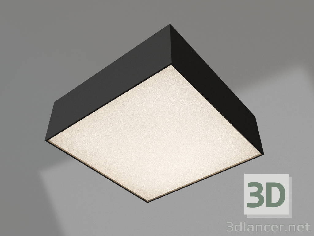 modello 3D Lampada IM-QUADRO-EMERGENCY-3H-S175x175-19W Day4000 (BK, 120 gradi, 230V) - anteprima