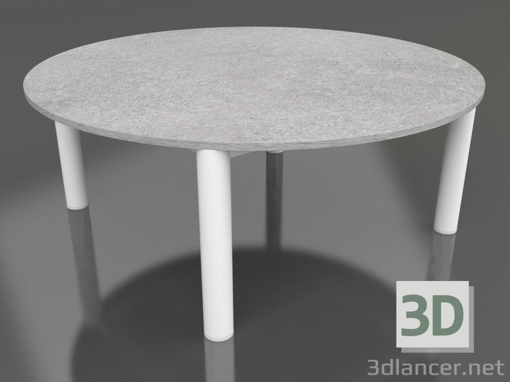 3d model Coffee table D 90 (White, DEKTON Kreta) - preview