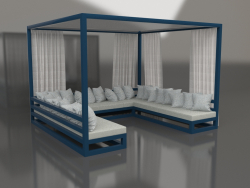 Sofa with curtains (Grey blue)
