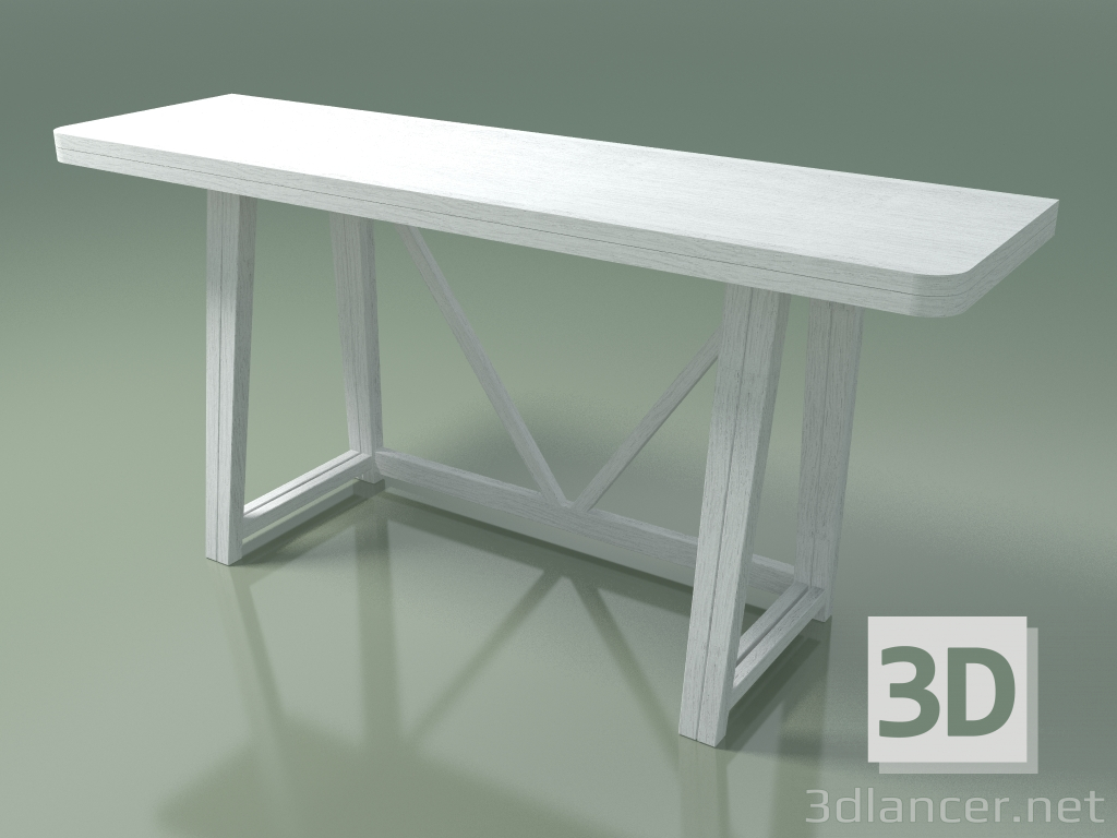 modello 3D Tavolo consolle pieghevole (51, bianco) - anteprima