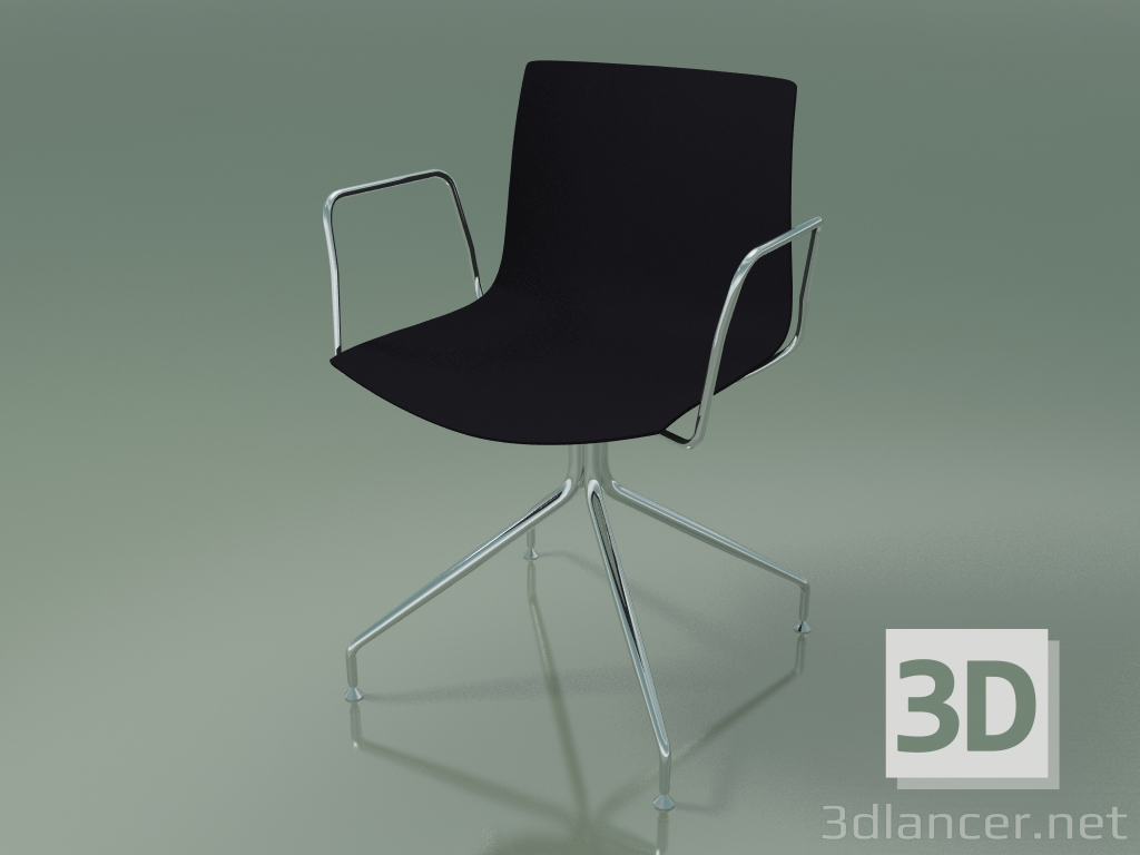 3d model Chair 0257 (swivel, with armrests, polypropylene PO00109) - preview