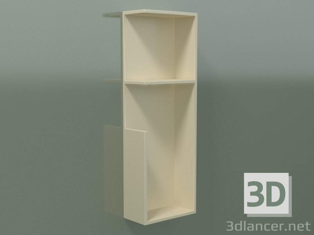 modello 3D Mensola verticale (90U19003, Bone C39, L 24, P 12, H 72 cm) - anteprima