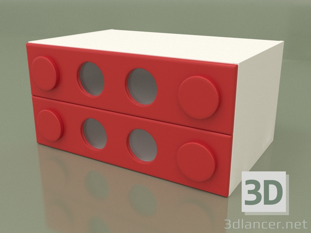 3D modeli Küçük çekmeceli dolap (Chili) - önizleme