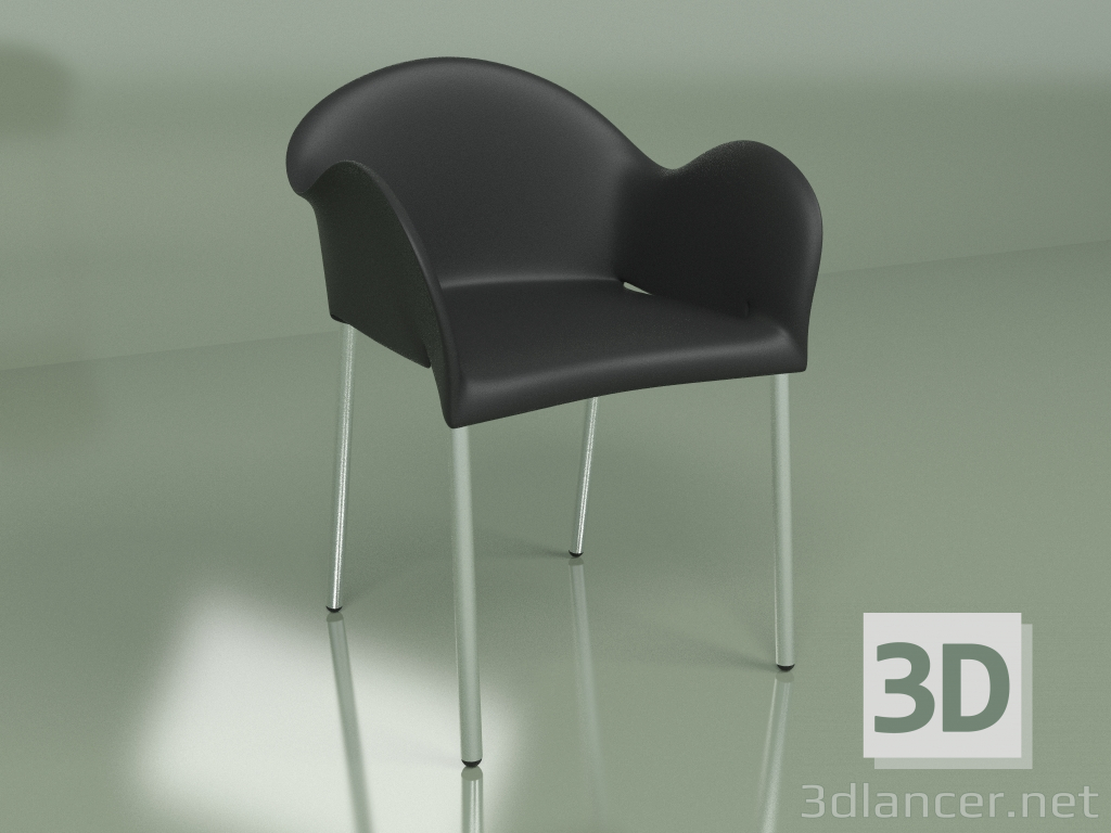 3D modeli Sandalye Bulutu (siyah) - önizleme