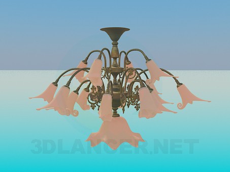 3d model Volumetric light chandelier - preview