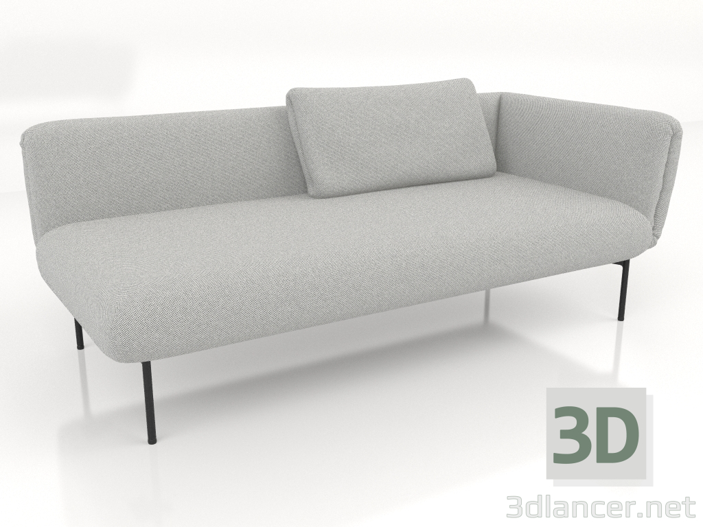 3d model Módulo final sofá 190 derecha (opción 1) - vista previa