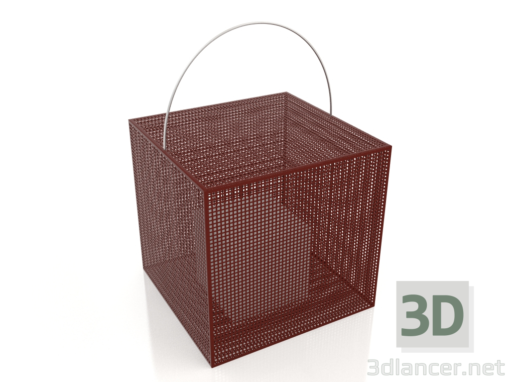3 डी मॉडल मोमबत्ती बॉक्स 2 (शराब लाल) - पूर्वावलोकन